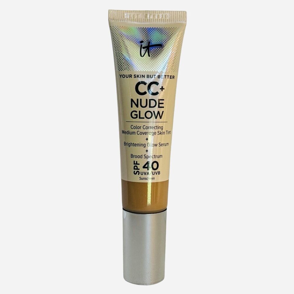 2X It Cosmetics CC+ Nude Glow Color Correcting Skin Tint SPF40 MEDIUM 1.08 fl oz - Picture 4 of 9